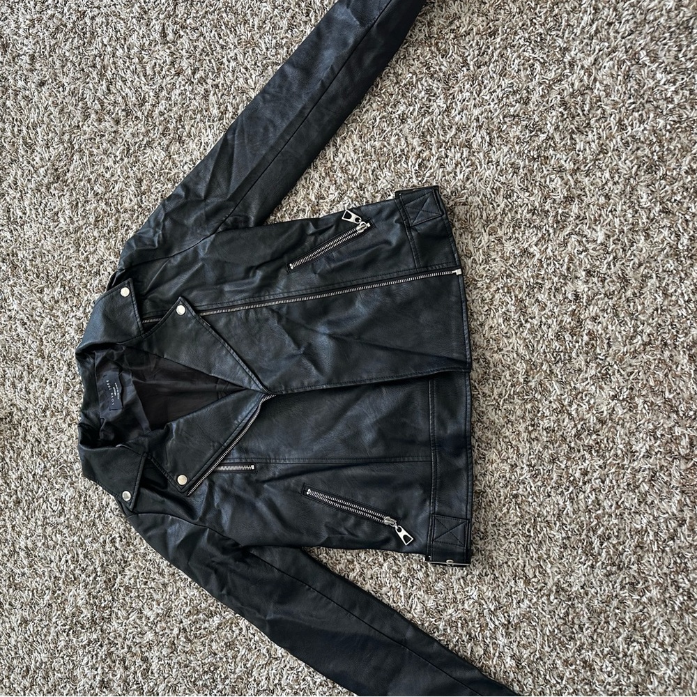 PRELOVED / LEATHER JACKET / M / DRAGON EMBROIDERY